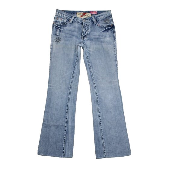 7 For All Mankind Womens Jeans Great Wall Of China Vintage Wash USA Made Size 28 - Picture 2 of 8